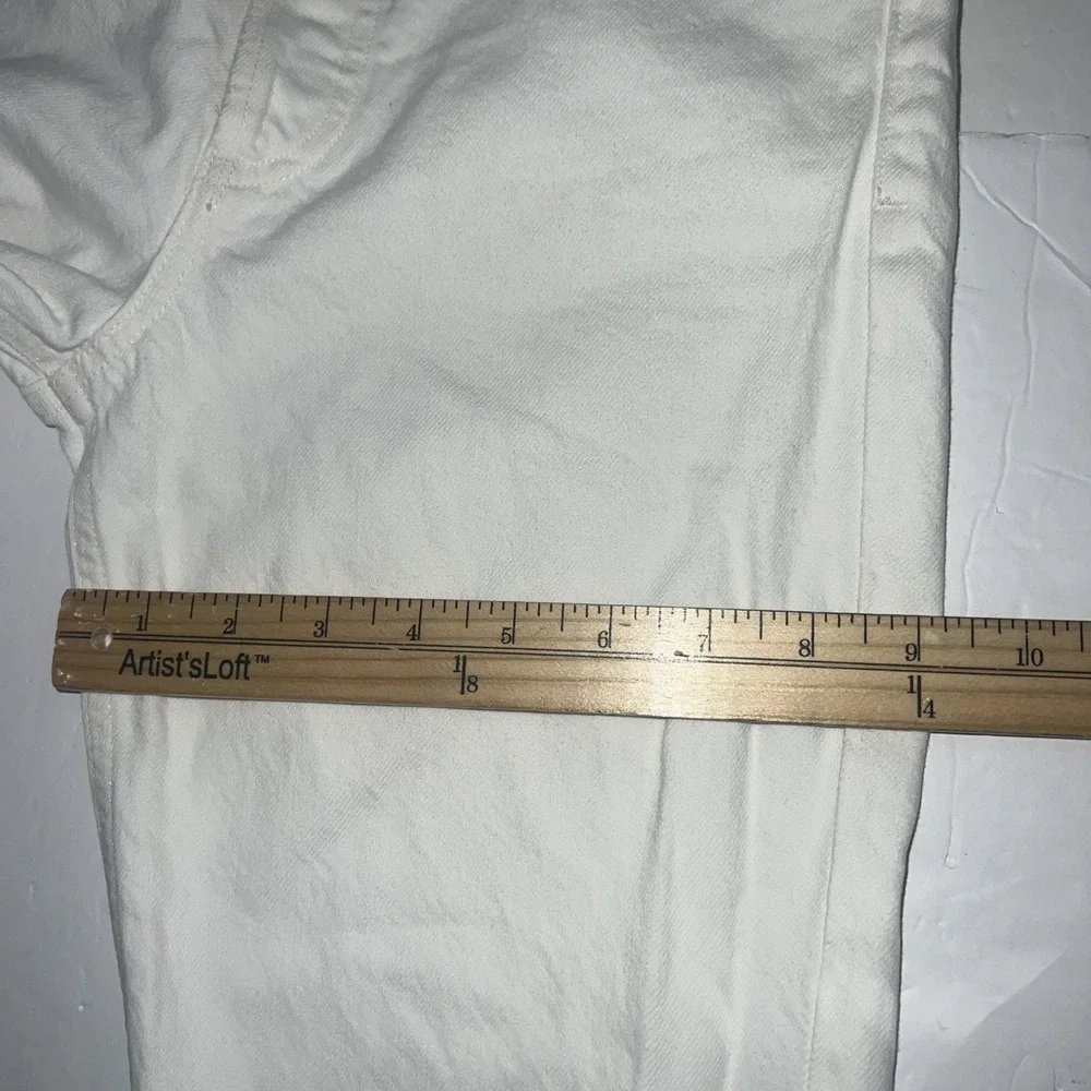 Citizens of Humanity Womens White Distressed Charlotte Crop Jeans‎ Size 24